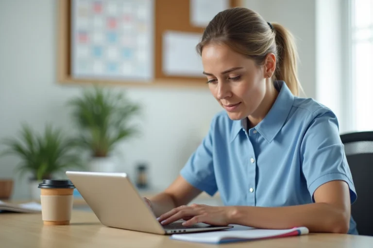 Intervenante ADMR utilisant une tablette pour gérer les plannings sur le logiciel Philia au quotidien